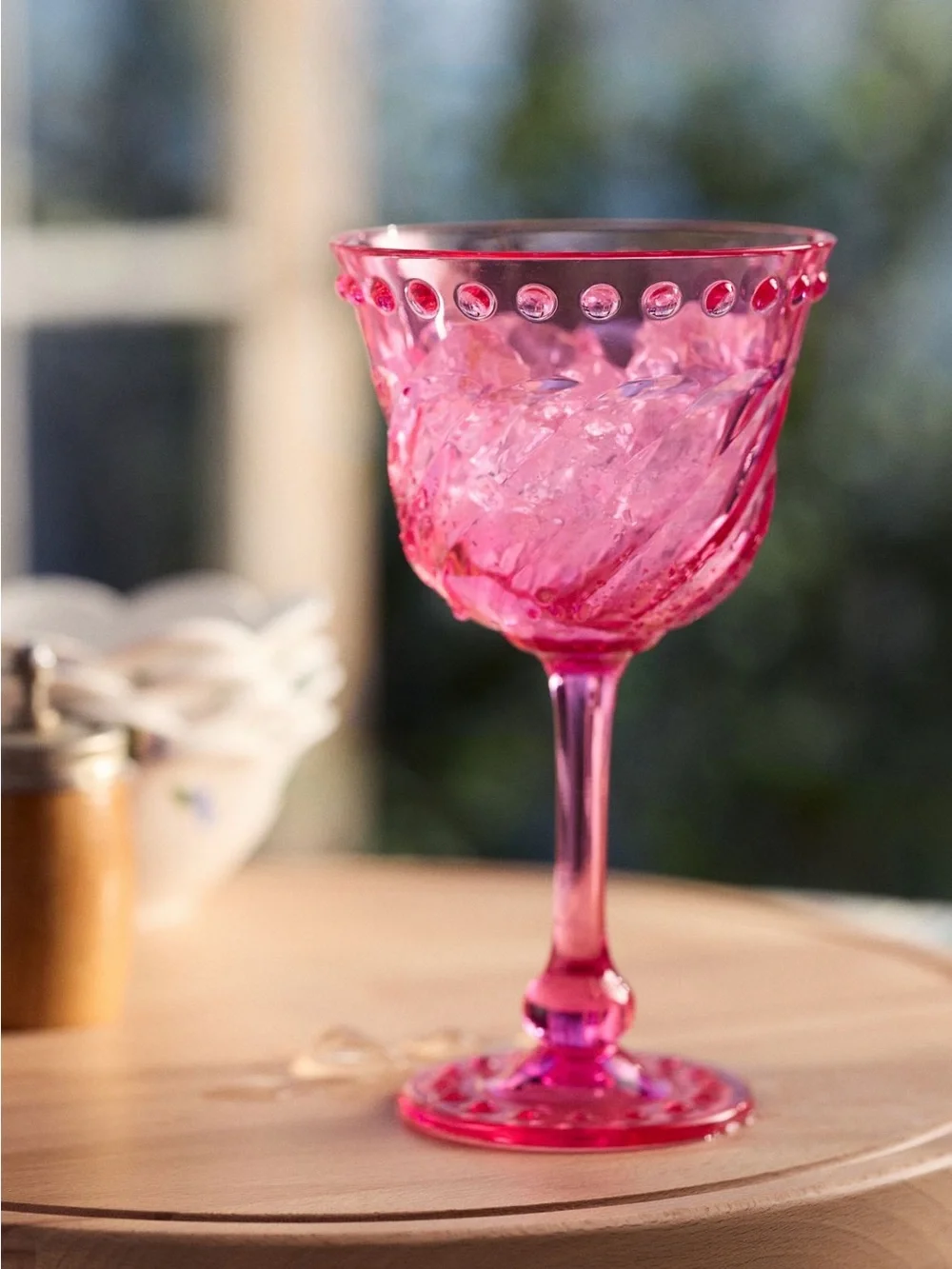 Anthropologie Acrylic Wine Glasses Set of Four NIB